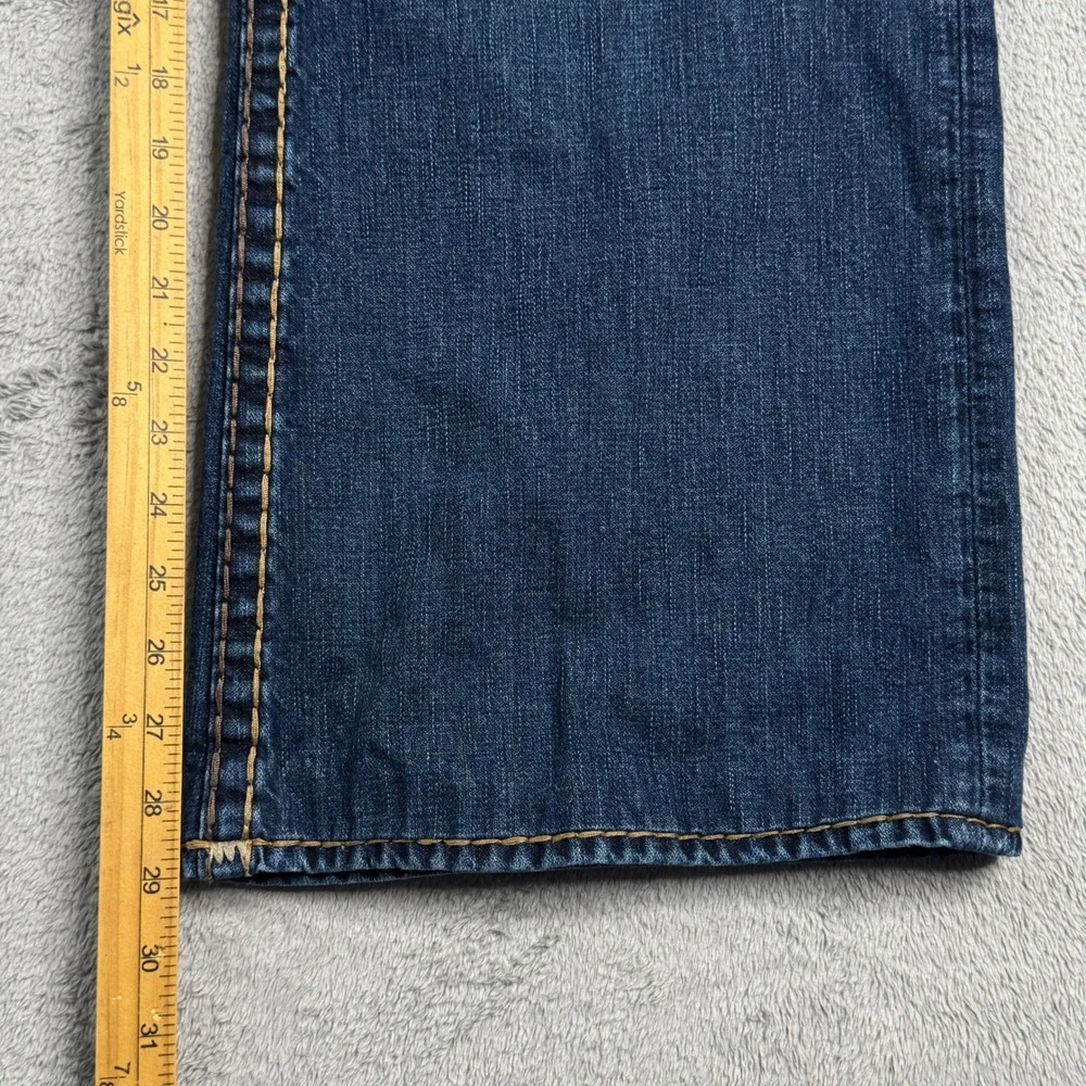 True Religion Billy Super T‎ Mens Blue Straight Leg Jeans W42 x L29 Made in USA